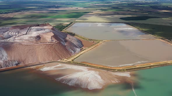 Mountains of Products for the Production of Potash Salt and Artificial reservoirs, Salt Mountains