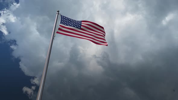 United States Flag Waving 4K