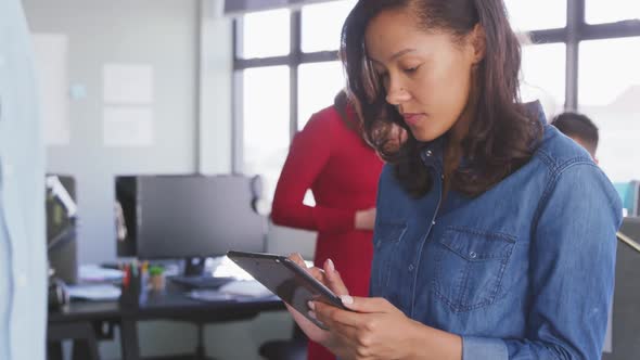 Businesswoman working in modern office