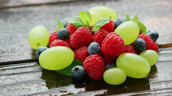 Berry Mix on Wet Table