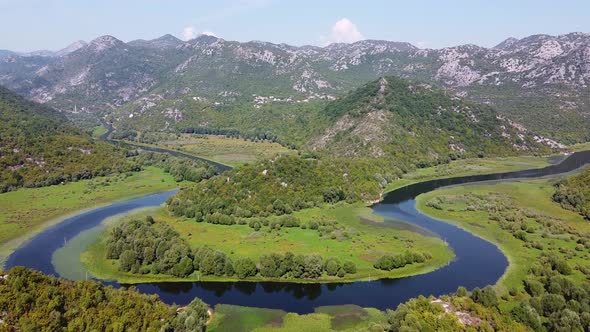 Aerial View of Winding River