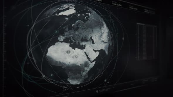 Global Satellite Search Computer Program. Viewing Data on Poland. Active Signal