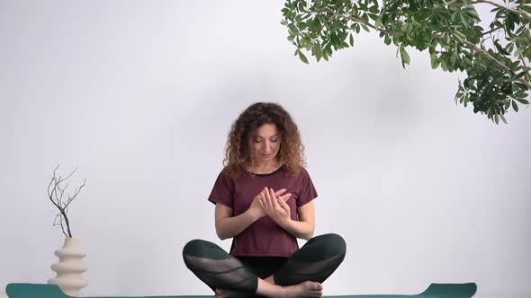 Woman in a Traditional Yoga Pose