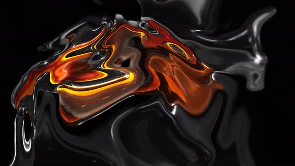 Background Oily Marble Liquid Animation, Abstract Oily Liquid Animated