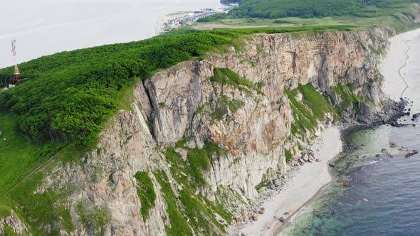 Baluzek Peninsula on the Coast of the Sea of Japan