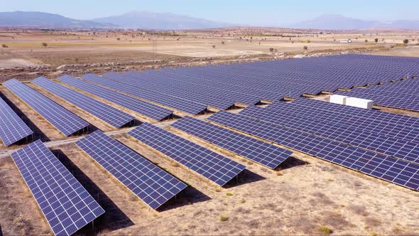 Panels of Solar Power Plant