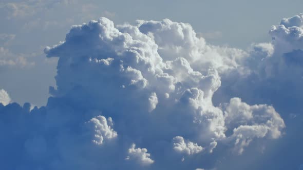 Thunderclouds From an Airplane Window