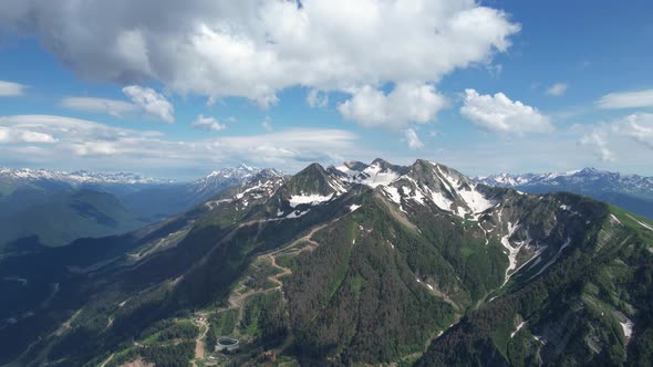 Aerial Shot of Alps Mountains