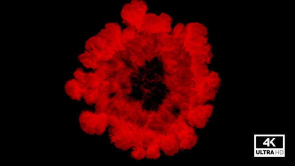 Smoke Shockwave Explosion Red Color alt