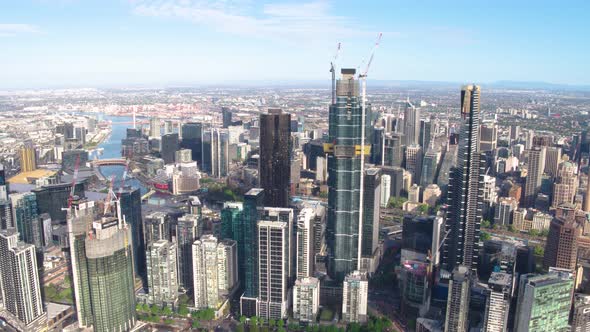 Wide angle of Melbourne City