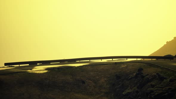 Atlantic Ocean Road Near the Mountain