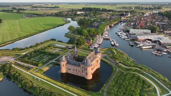 Muiderslot Medieval Stronghold Castle Restored Heritage Culture Monument for Touristic Museum