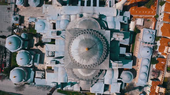 Aerial View of Hagia Sophia Church in Istanbul