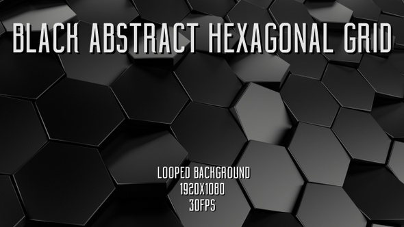 Black Abstract Hexagonal Grid