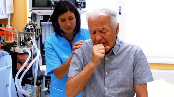 Female doctor examining a patient