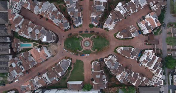 Birdseye view of the affluent Rice Military neighborhood in Houston, Texas