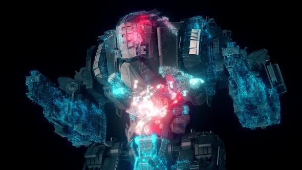 Robot Mech Hologram Hd