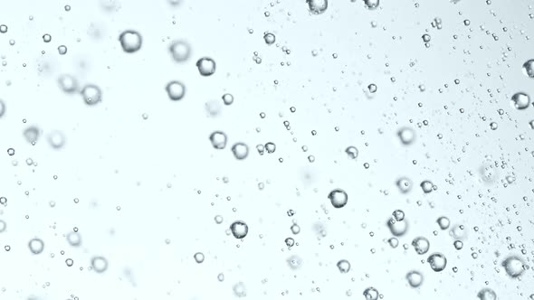 Super Slow Motion Shot of Rising Various Bubbles in Water at 1000 Fps