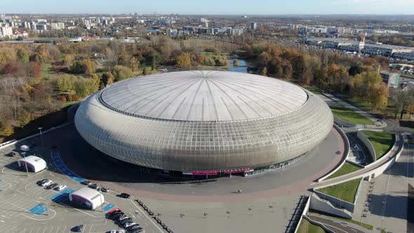 Tauron Arena Krakow, indoor modern entertainment and sports venue in Poland