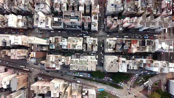 Top view of residential area