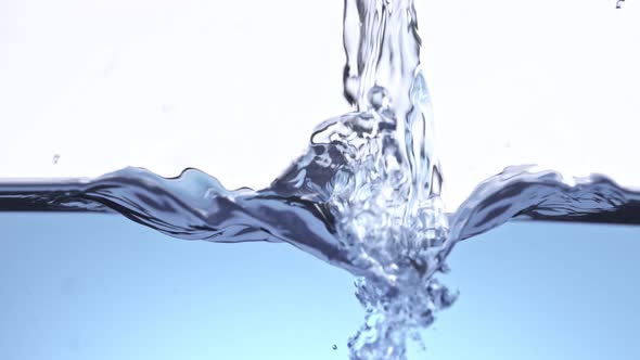 Super Slow Motion Shot of Pouring and Splashing Water at 1000 Fps alt