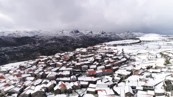 Snow covered village alt