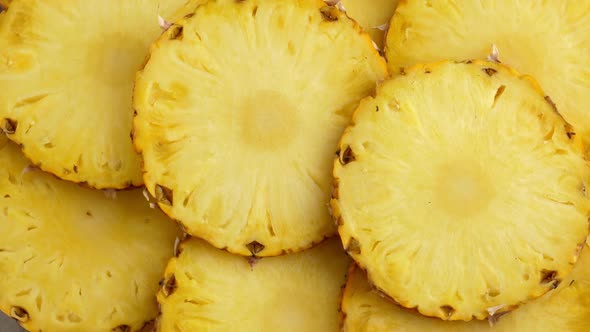 Sliced Pieces of Delicious Pineapple Fruit