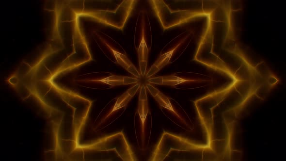 Dark Gold Kaleidoscope Loop 4K 04