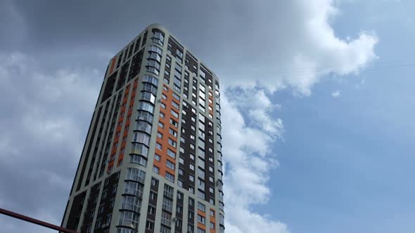 New Building and Clouds