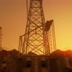 A big drill rig on the oil field. A rig is used in the petrochemical industry. - VideoHive Item for Sale