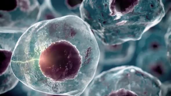 human and molecular system 3d animation