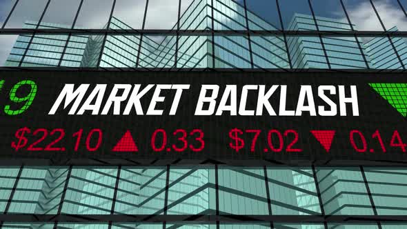 Stock Market Backlash Bad Negative Reaction Financial News Ticker