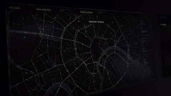 Satellite Tracking Analysis Of Transport Locations And Destinations On Map alt