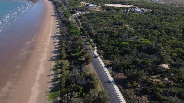 4K Drone Car Driving Kemp Beach