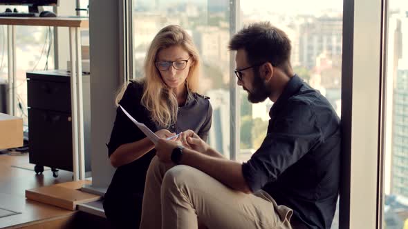 Teamwork Discussing Marketing Meeting. Teamwork Colleague Office Coworkers Businessman Employee Job