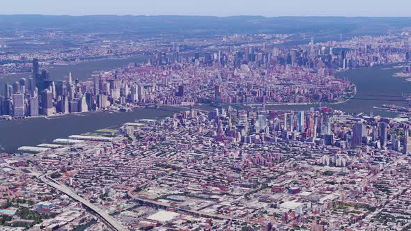 aerial view of new York city