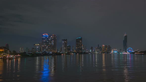 Building in City at Night