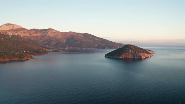 The rocky coastline of Thasos island