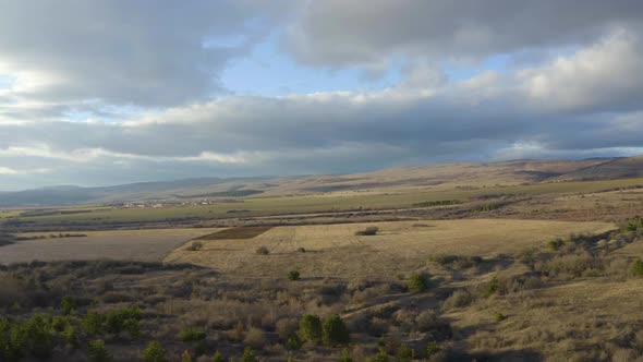 4K Aerial Drone,  Pan Left Beautiful Landscape