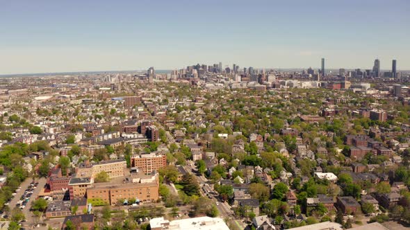 Buildings and walkways at the Harvard Yard