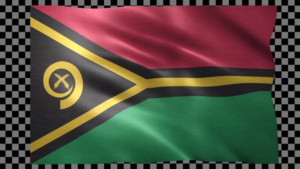 Vanuatu waving flag looped