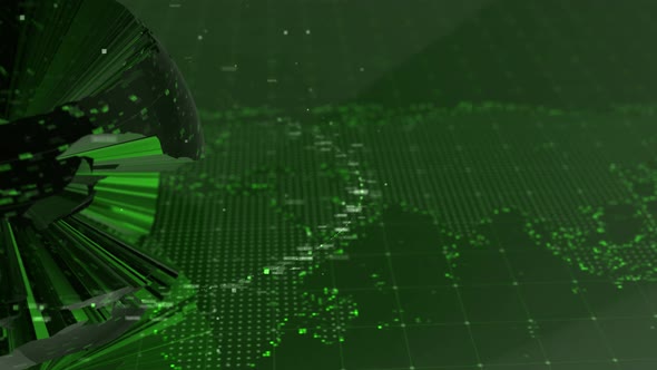 Digital TV News Background 4K (Green Version) alt