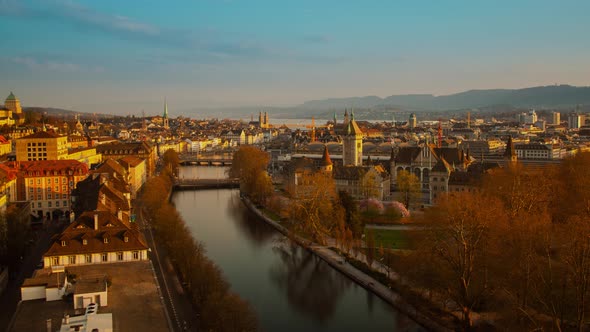 Time lapse of Zurich Switzerland