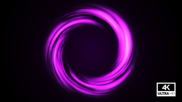 Abstract Pink Neon Twirl Background Luminous Glowing Circles Looped V5