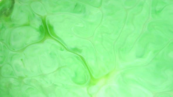  Footage. Ink in Water. Green Ink Reacting in Water Creating Abstract Background. alt
