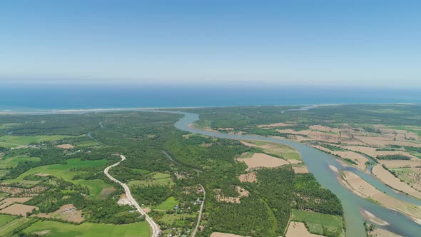 River Flowing Into the Sea