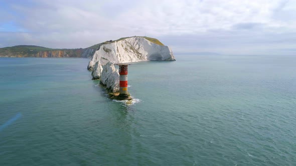 The Needles on the Isle of Wight From the Air