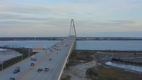 Traffic moves across the Arthur Ravenel Jr. Bridge