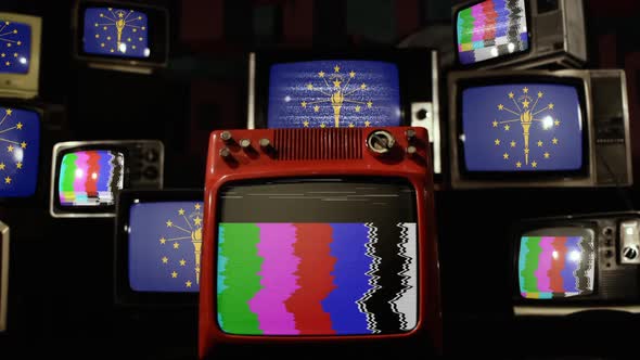 Indiana flag on Retro TVs.