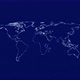A world map of particles on a blue background and a grid - VideoHive Item for Sale